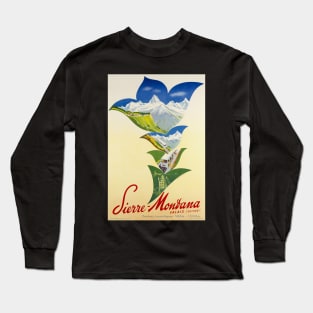 Sierre-Montana ,Valais ,Suisse,Ski Poster Long Sleeve T-Shirt